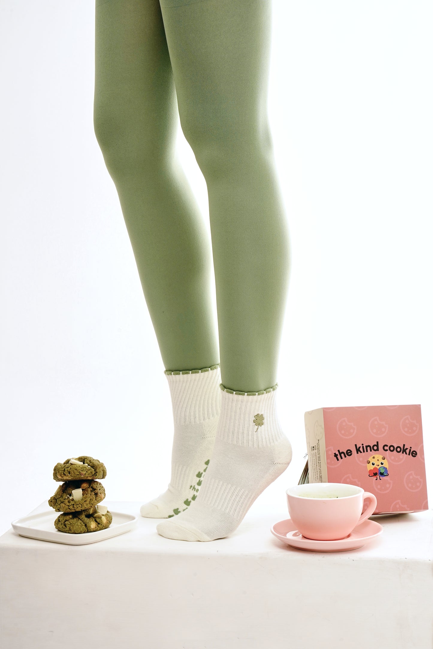 Pilates Grip Socks in One Lucky Cookie