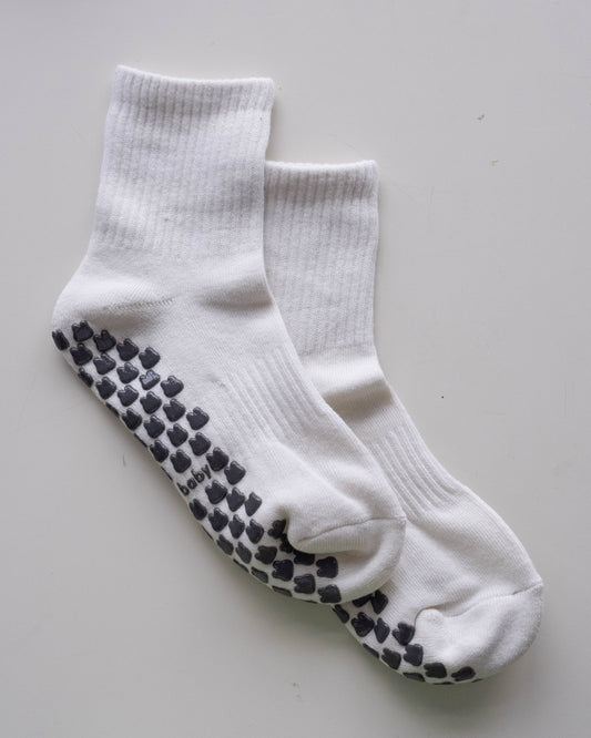 Pilates Grip Socks in Grey Cloud
