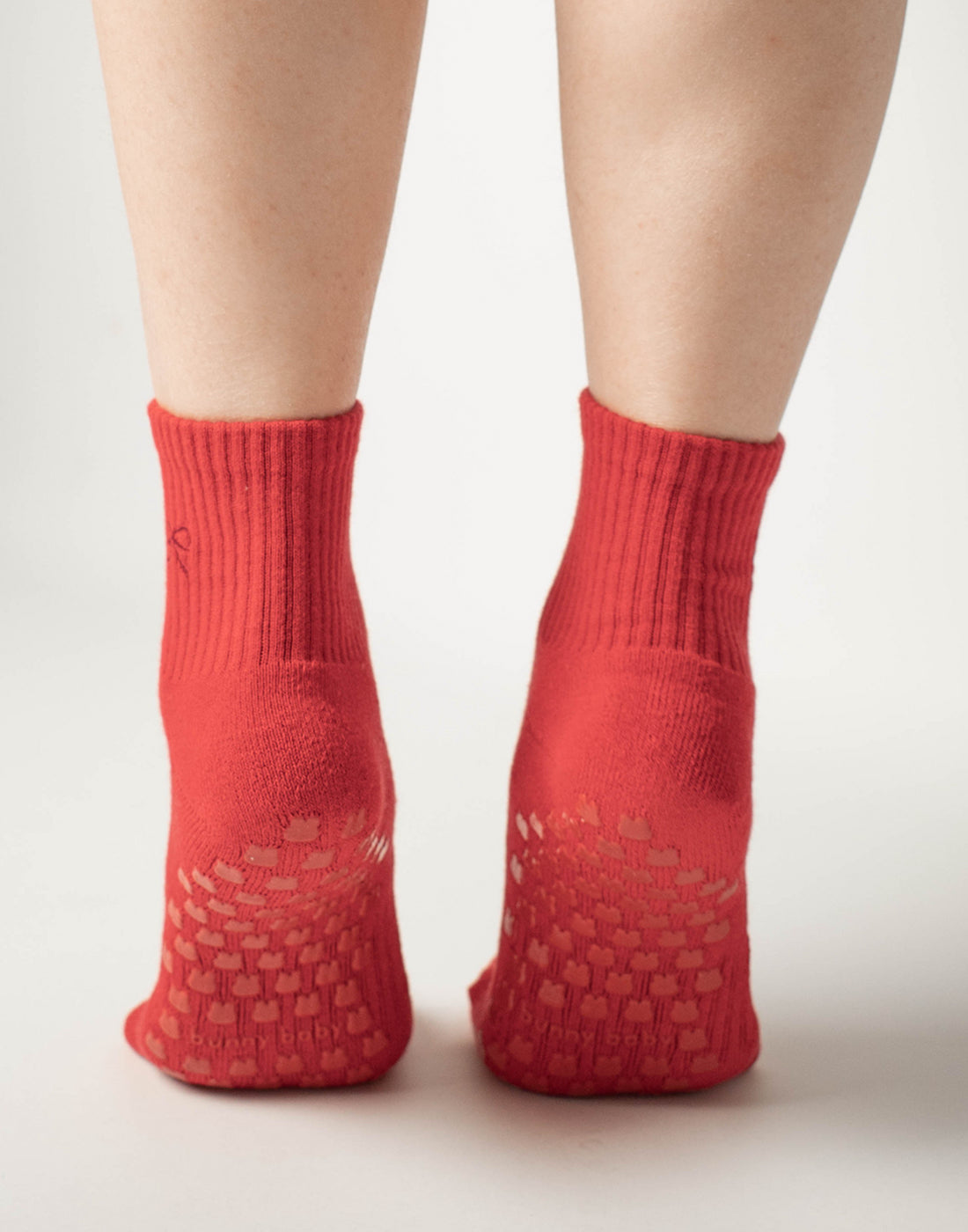 Pilates Grip Sock in Ruby Bow