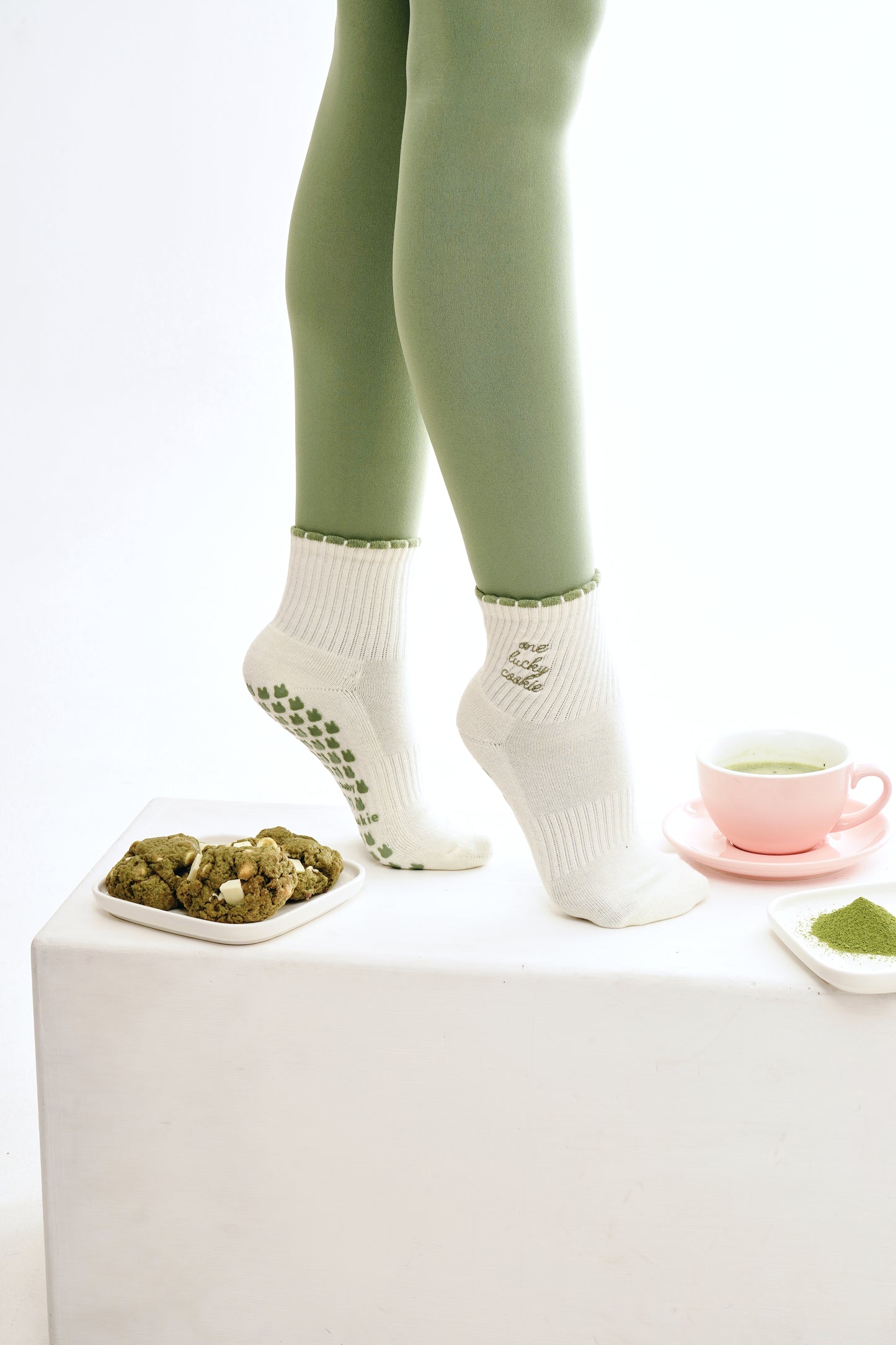 Pilates Grip Socks in One Lucky Cookie