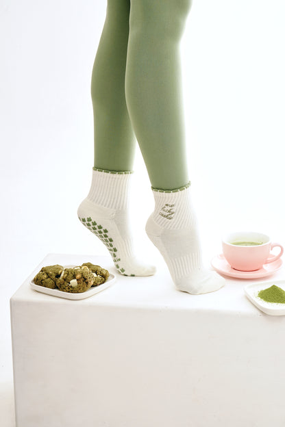 Pilates Grip Socks in One Lucky Cookie