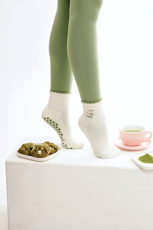 Pilates Grip Socks in One Lucky Cookie