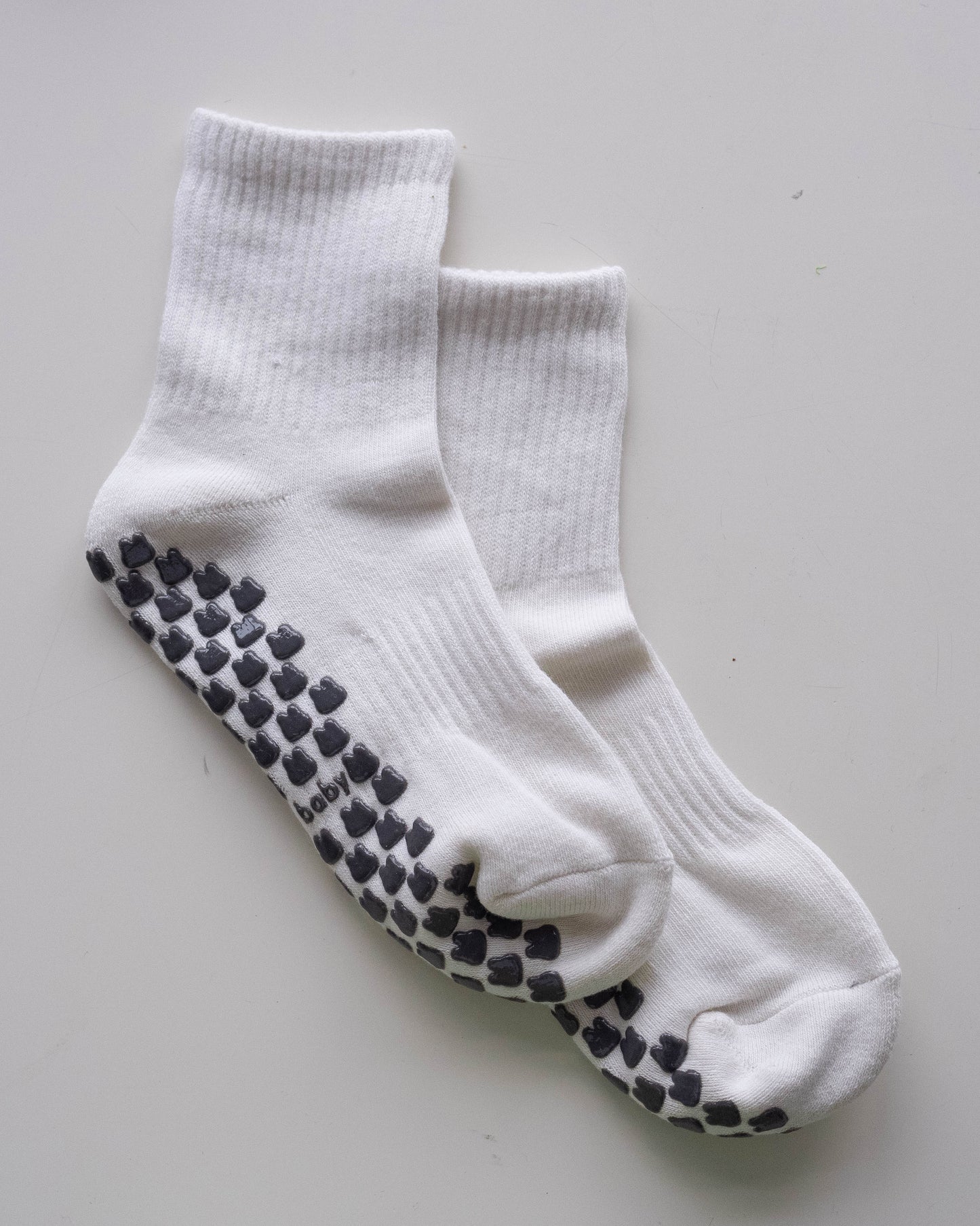 Pilates Grip Sock in Grey Cloud
