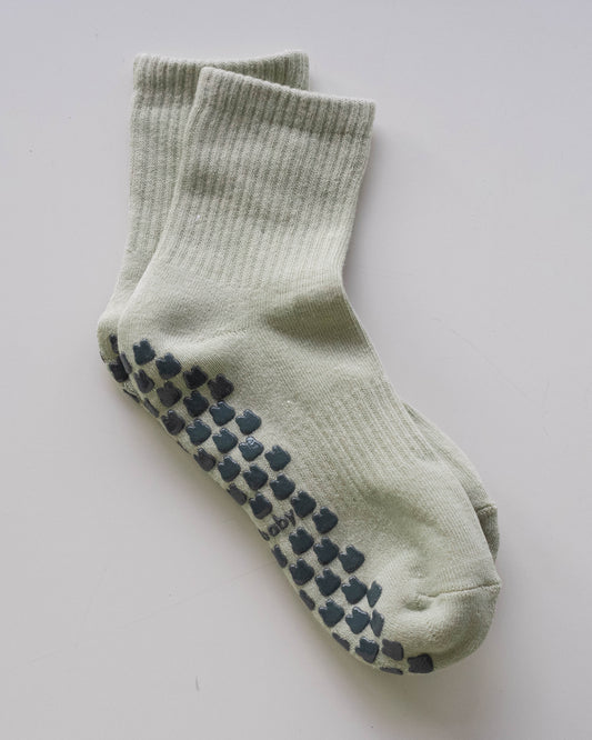 Pilates Grip Sock in Dirty Matcha